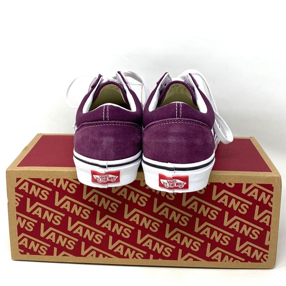 Vans Purple and White Women's Sneakers - Picture 6 of 11